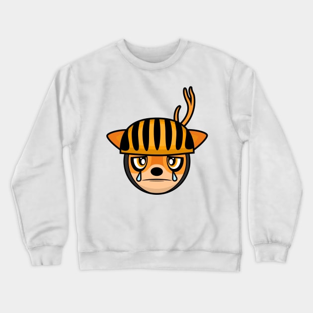 Sad Cyclist Deer Velo Crewneck Sweatshirt by MOULE